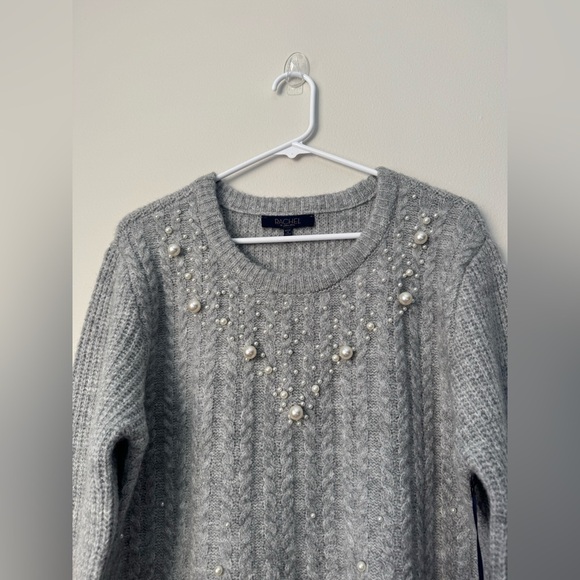 Rachel Roy Silver Gray Warm Pearl Sweater Size L NWT - Picture 4 of 9